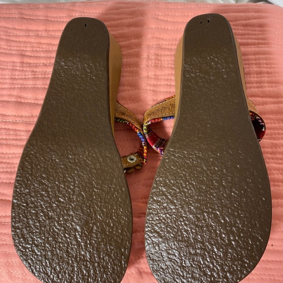 Size 8, Brown, Leather sandals with toe loop - Picture 4 of 12